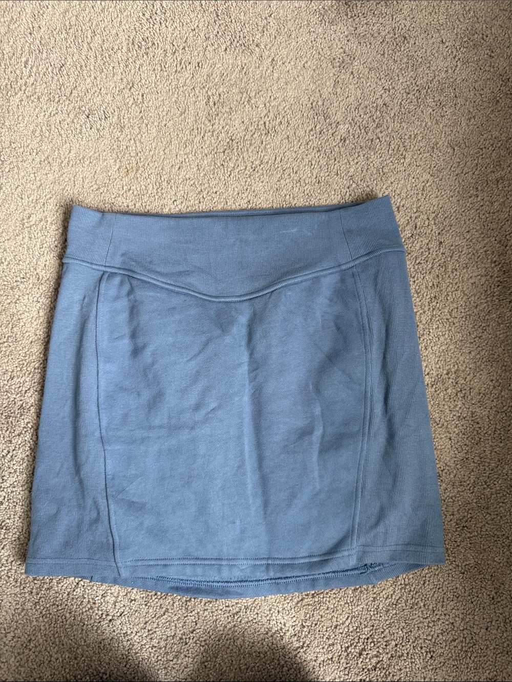 lululemon athletica light blue knit mini skirt
